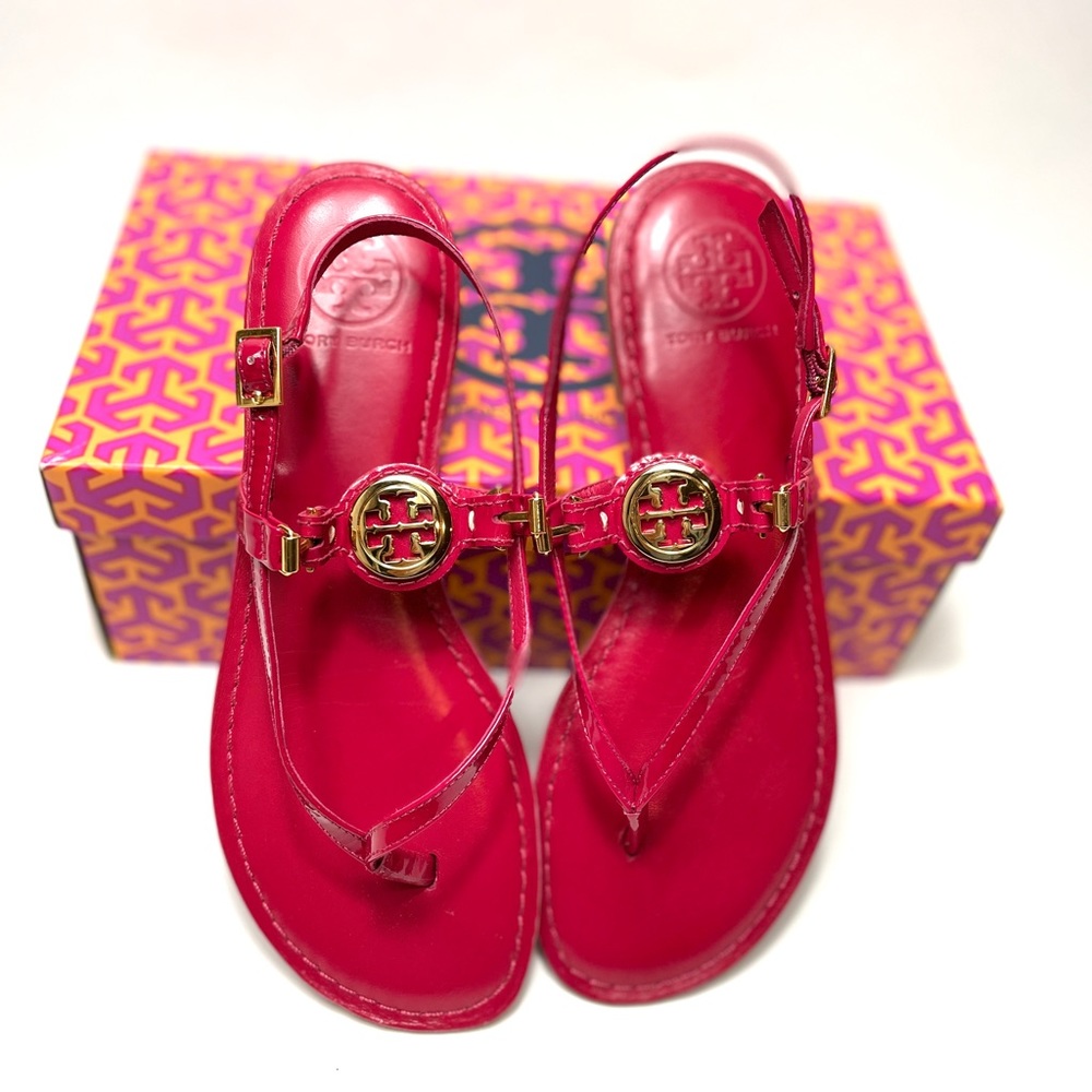Tory Burch Ali sandal Patton leather orchard pink size 8 1/2